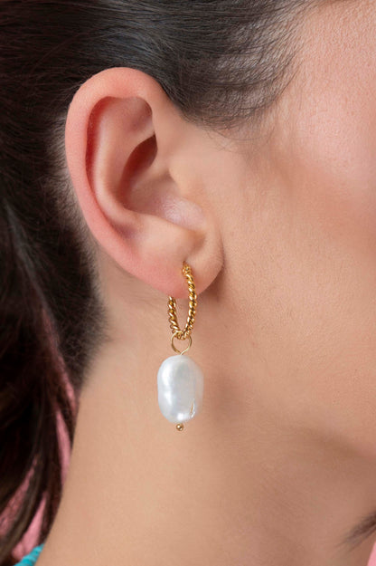 Baroque Freshwater Pearl Pendant Earring Set