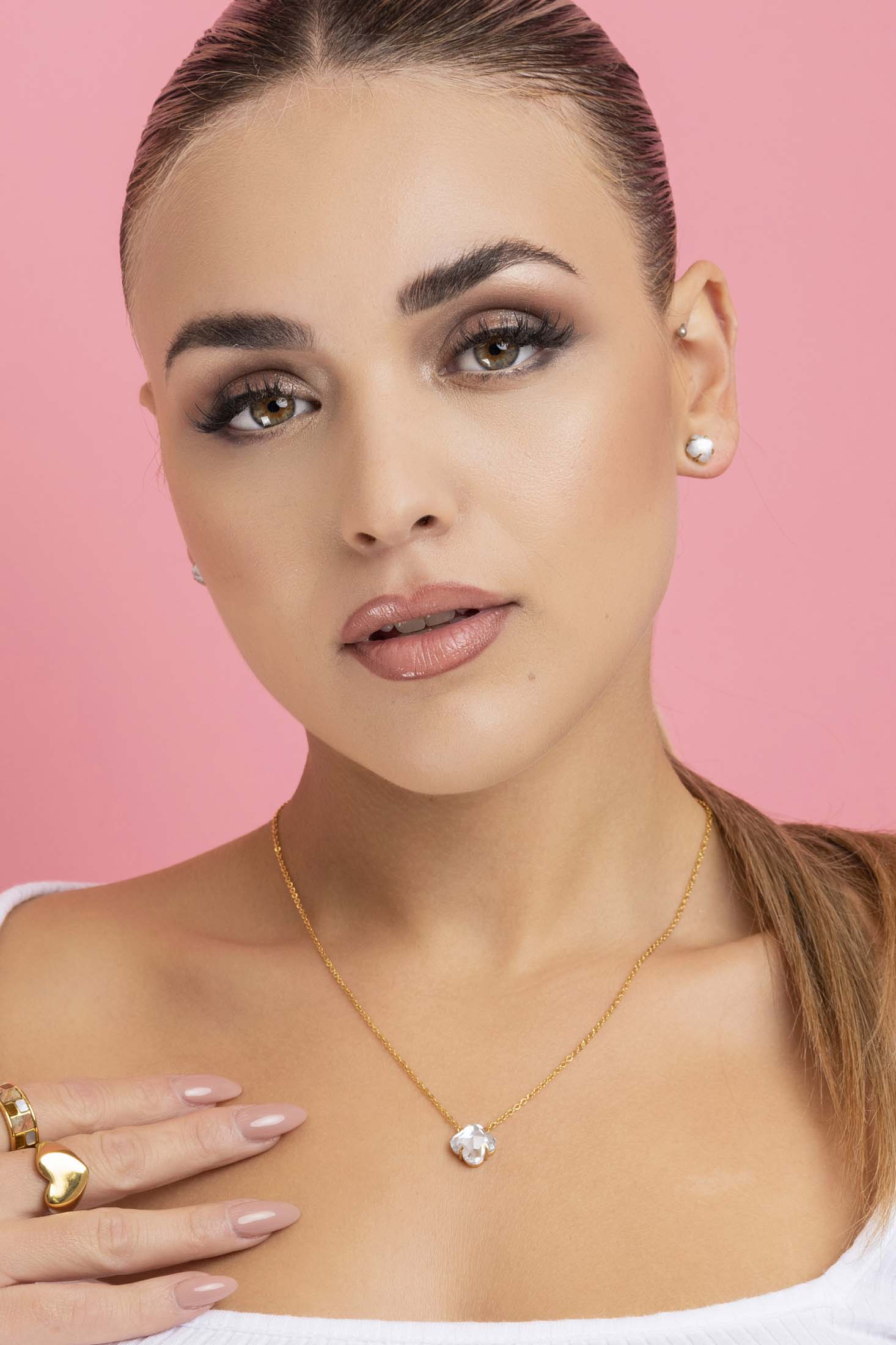 Logo Birthstone Stud Earring Set