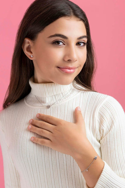 Petite Heart Silver Stud Earring Set