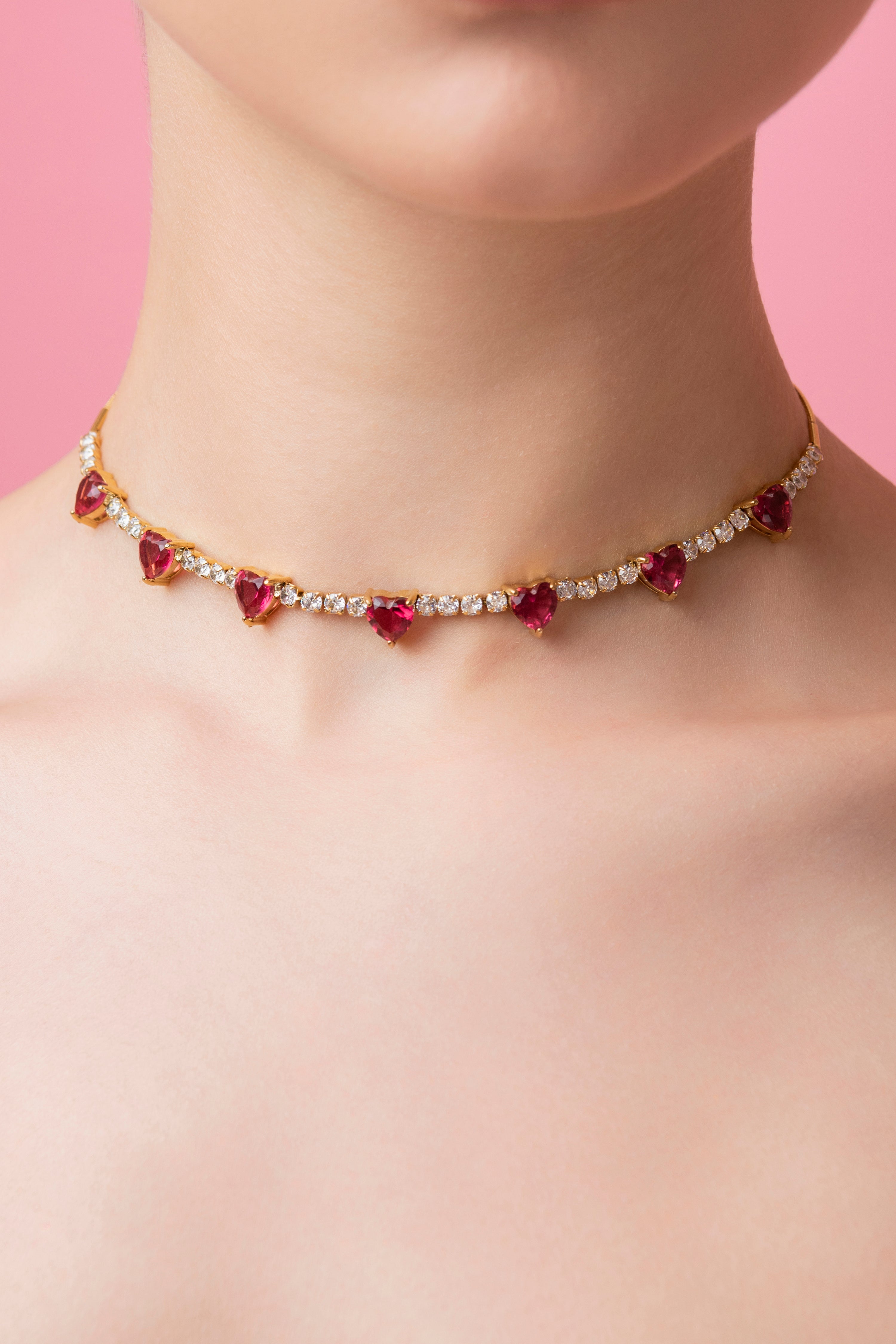 Crystal Heart Choker