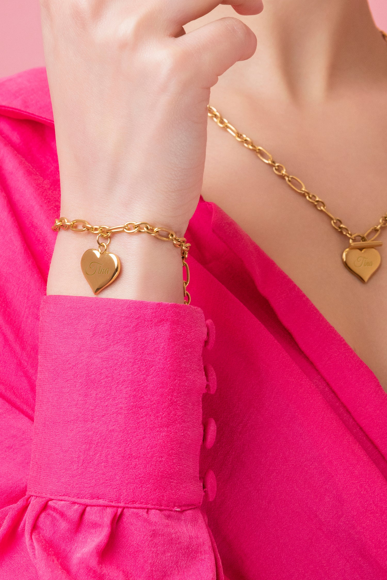 Engravable Heart of Gold Bracelet