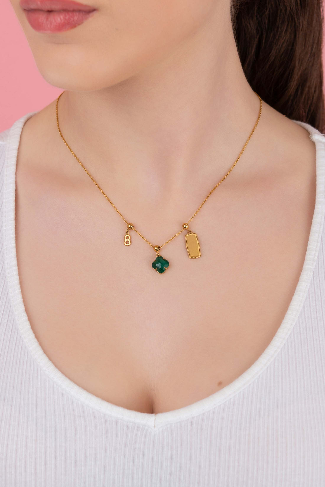 Numbers &amp; Birthstone Toggle Charm Necklace Gift Set