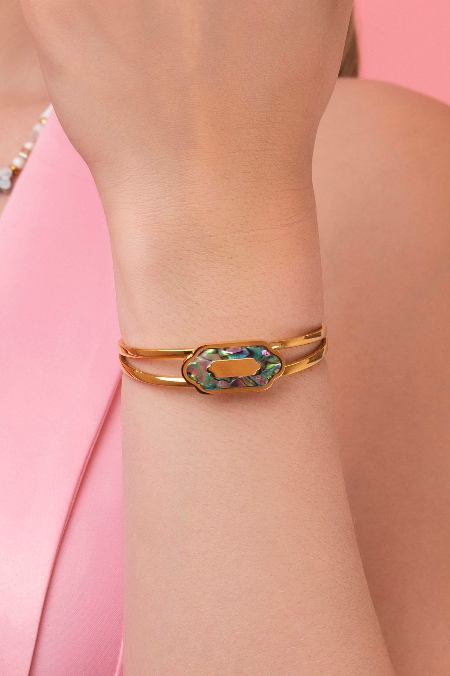 Blue Lagoon Abalone Bangle