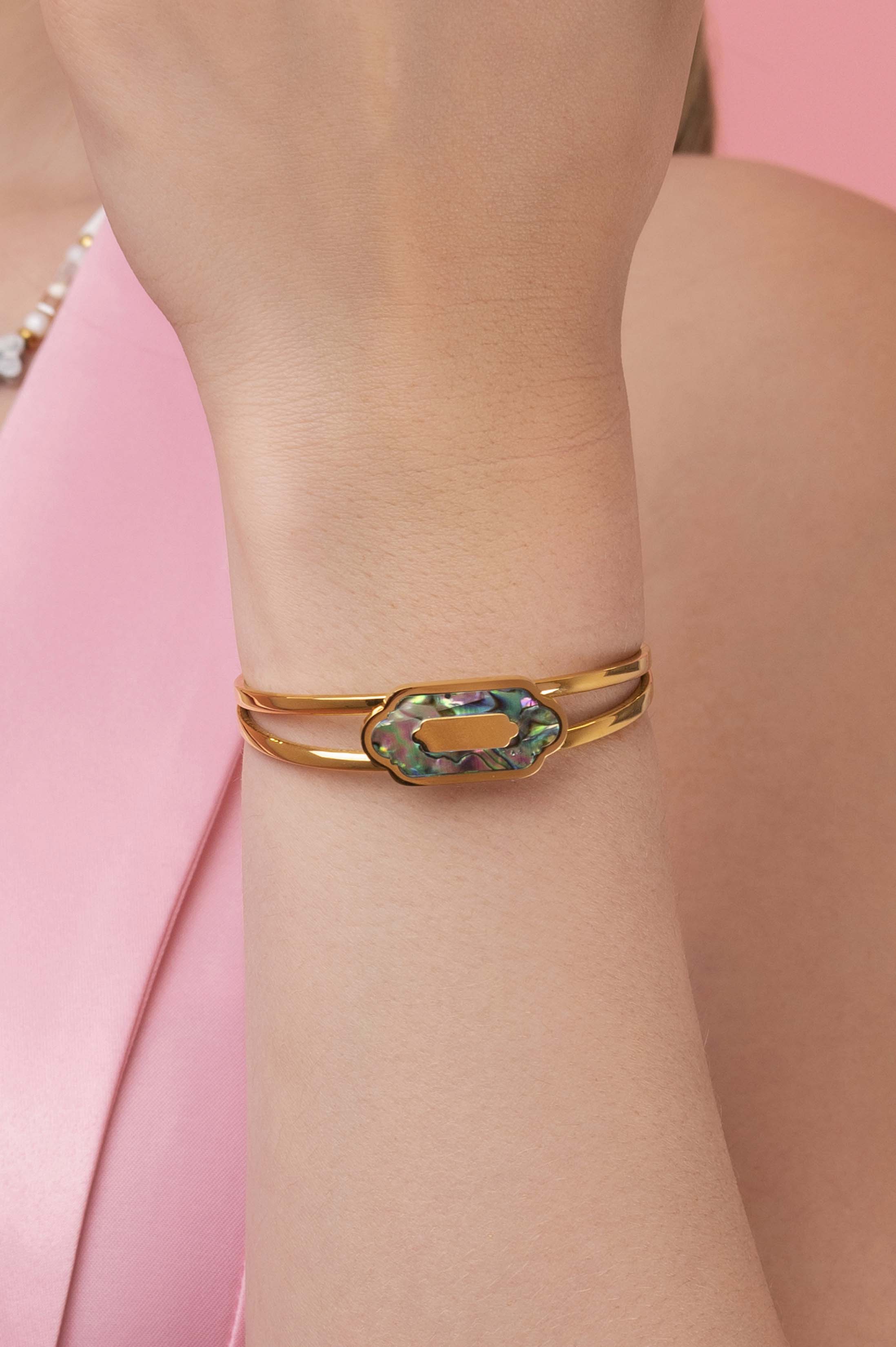 Blue Lagoon Abalone Bangle