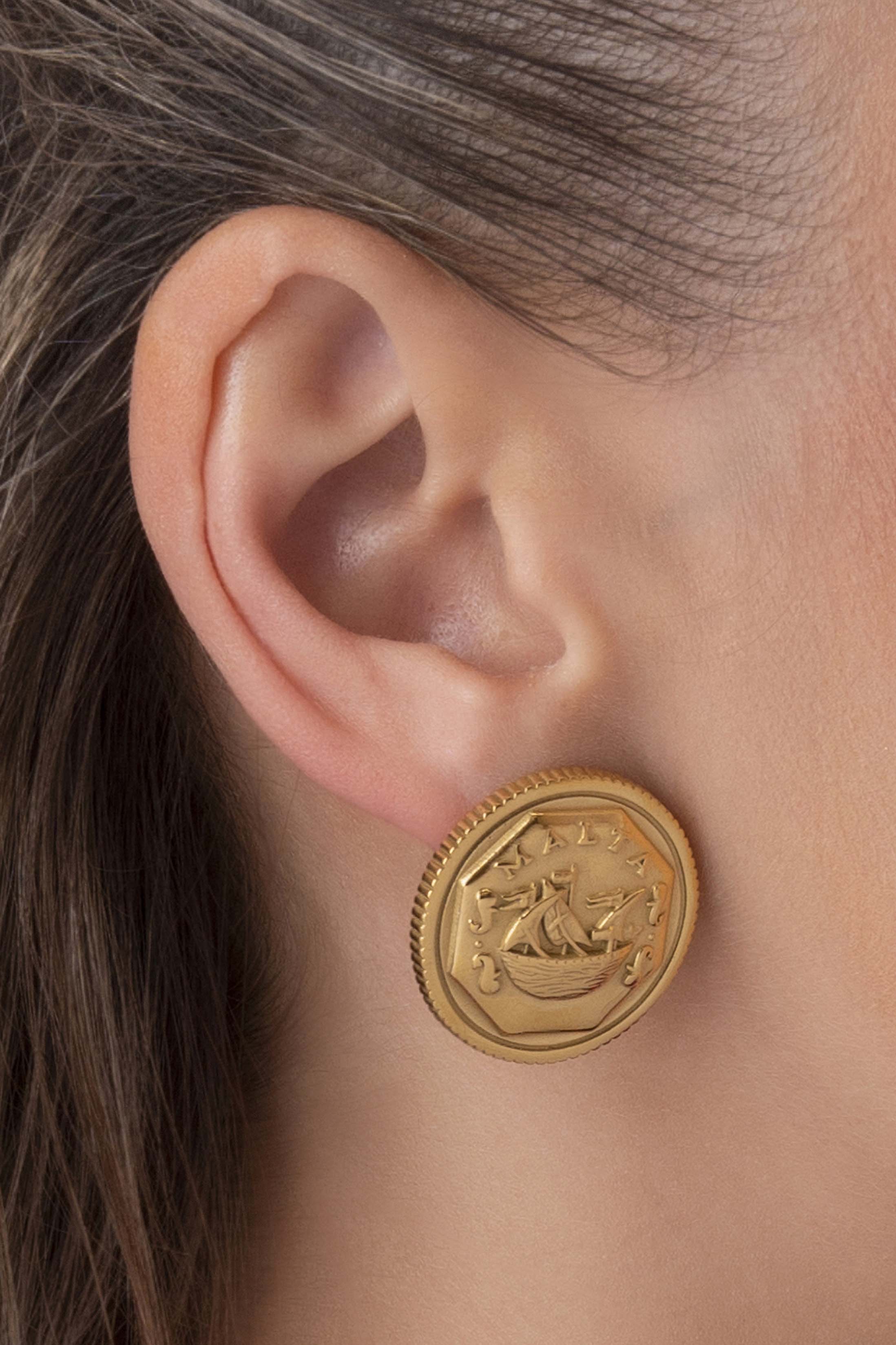 Xini Coin Statement Stud Earring Set