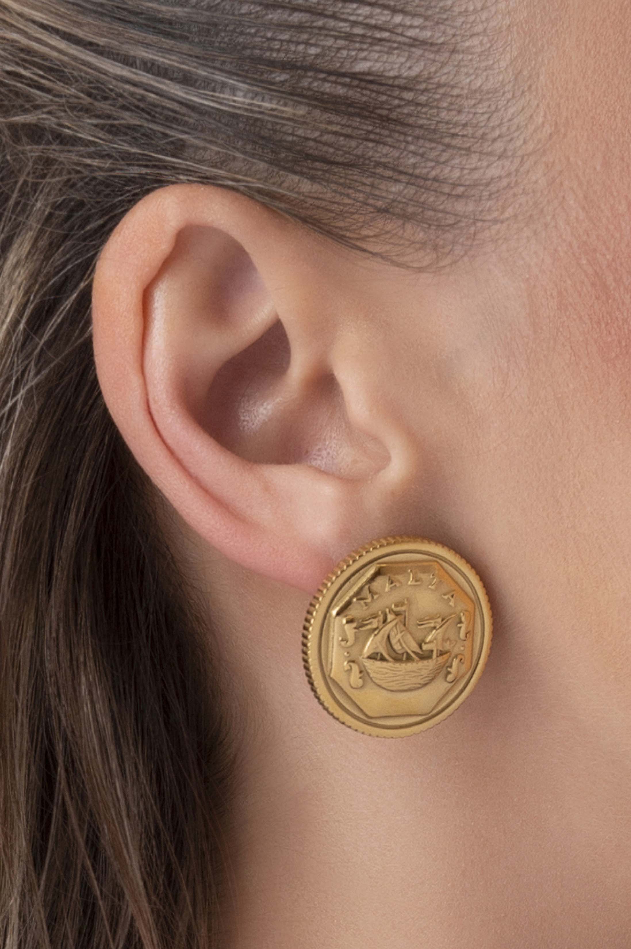 Xini Coin Statement Stud Earring Set