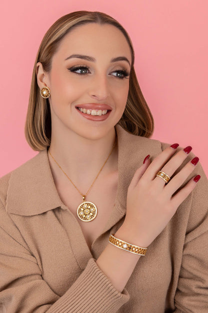 Għarb Lace Ring &amp; Għarb Lace Bangle Gift Set