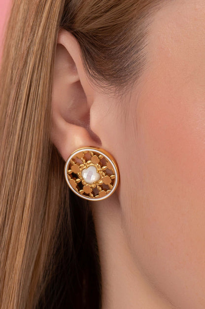 Victoria Lace Stud Earring Set &amp; Xagħra Lace Small Pendant Gift Set
