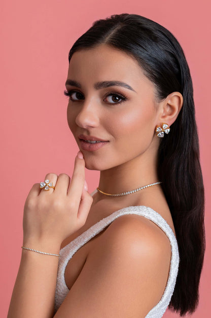 Kappara Stud Earrings &amp; Ring Gift Set