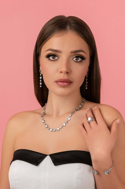 Sonata Brillantina Drop Studs &amp; Necklace Gift Set