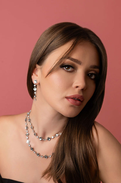 Sonata Brillantina Drop Studs &amp; Necklace Gift Set