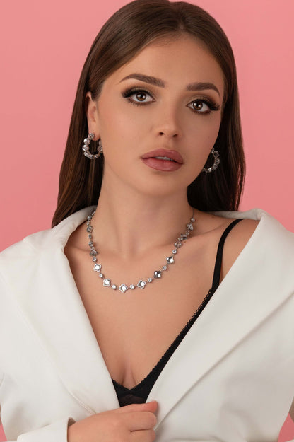 Sonata Brillantina Hoop Earrings &amp; Necklace Gift Set