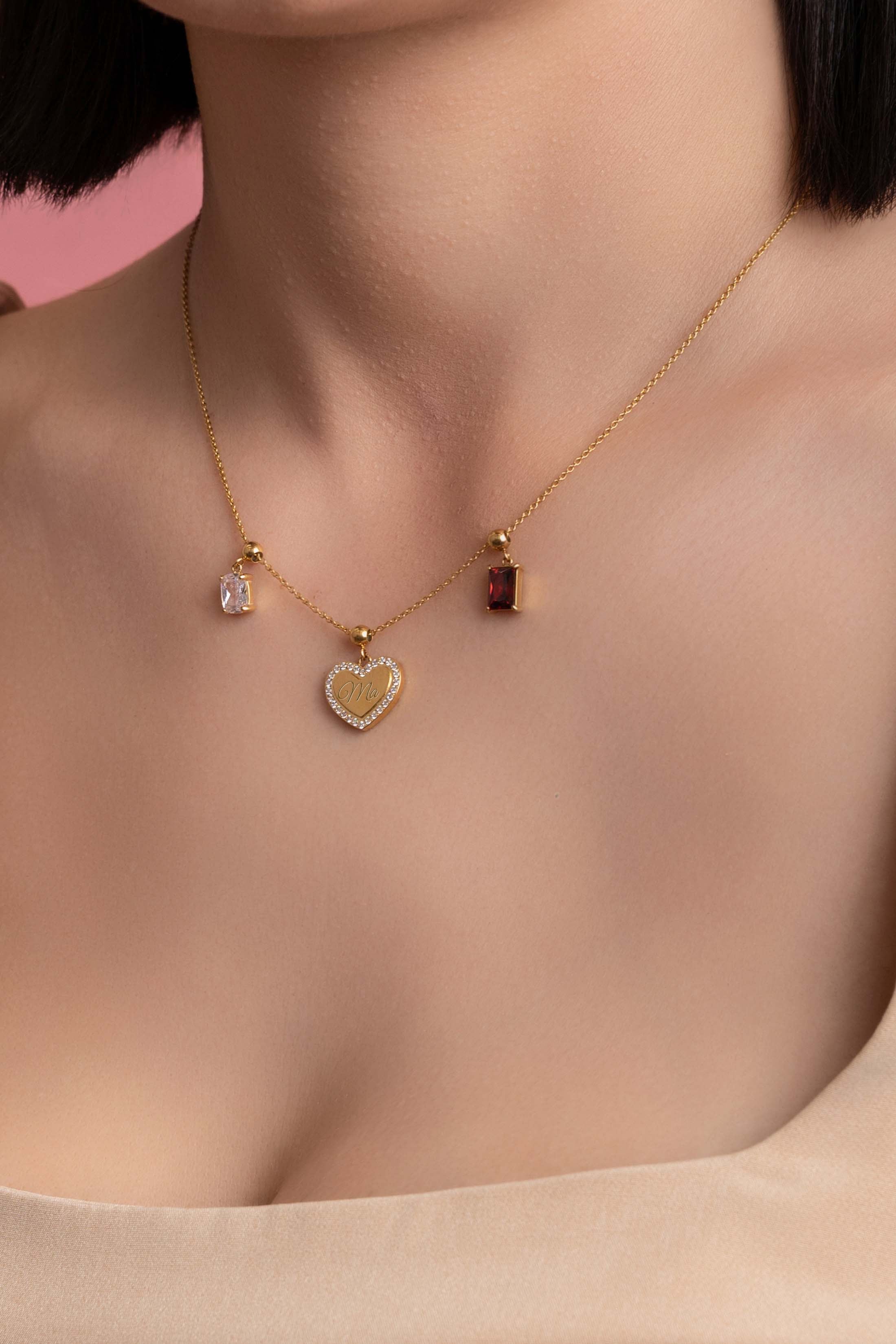 Qalbi Halo Engravable Toggle Charm Pendant