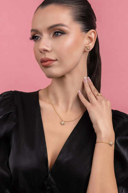Pink Aurora Ring &amp; Bracelet Gift Set
