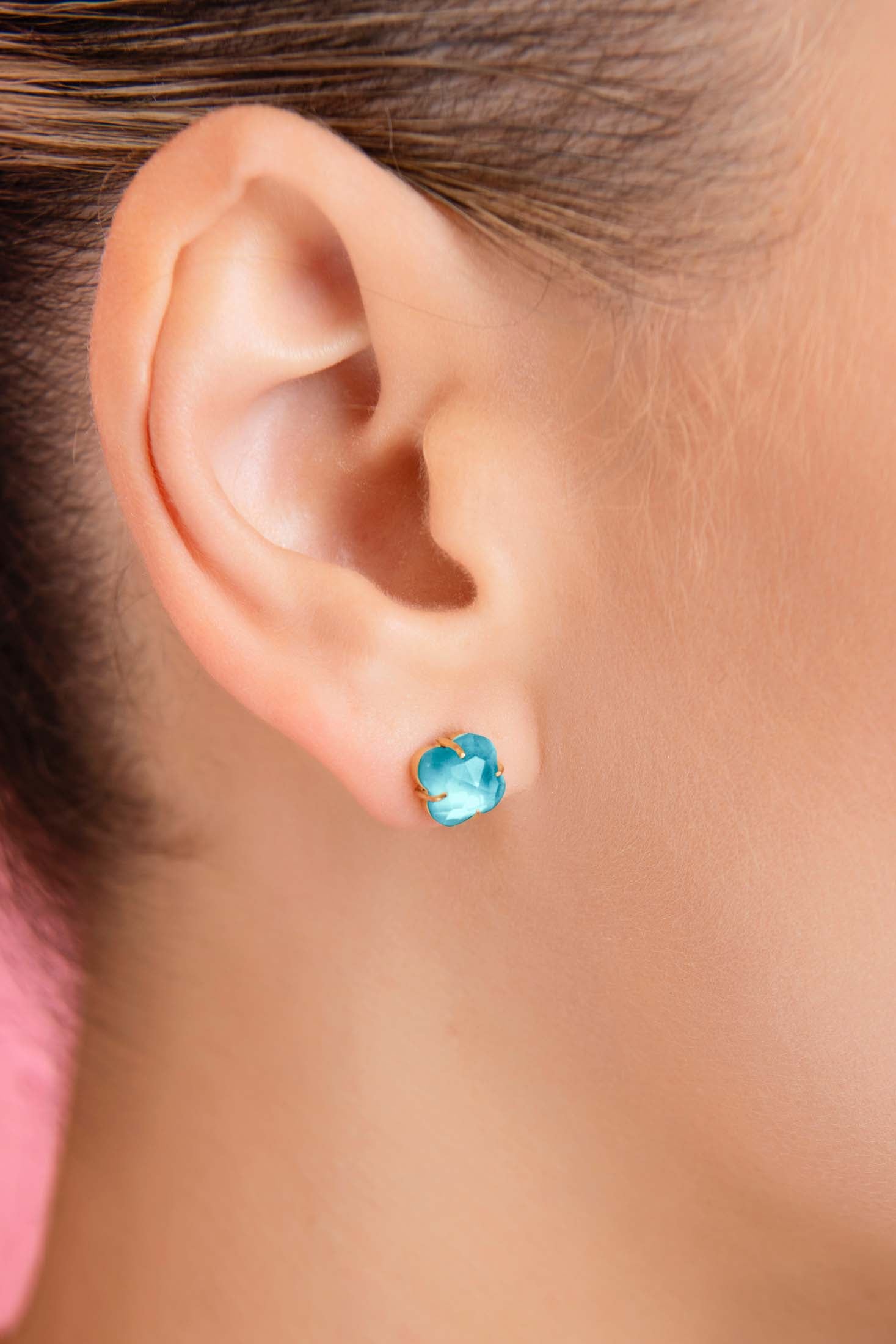 March Logo Birthstone Stud Earring Set