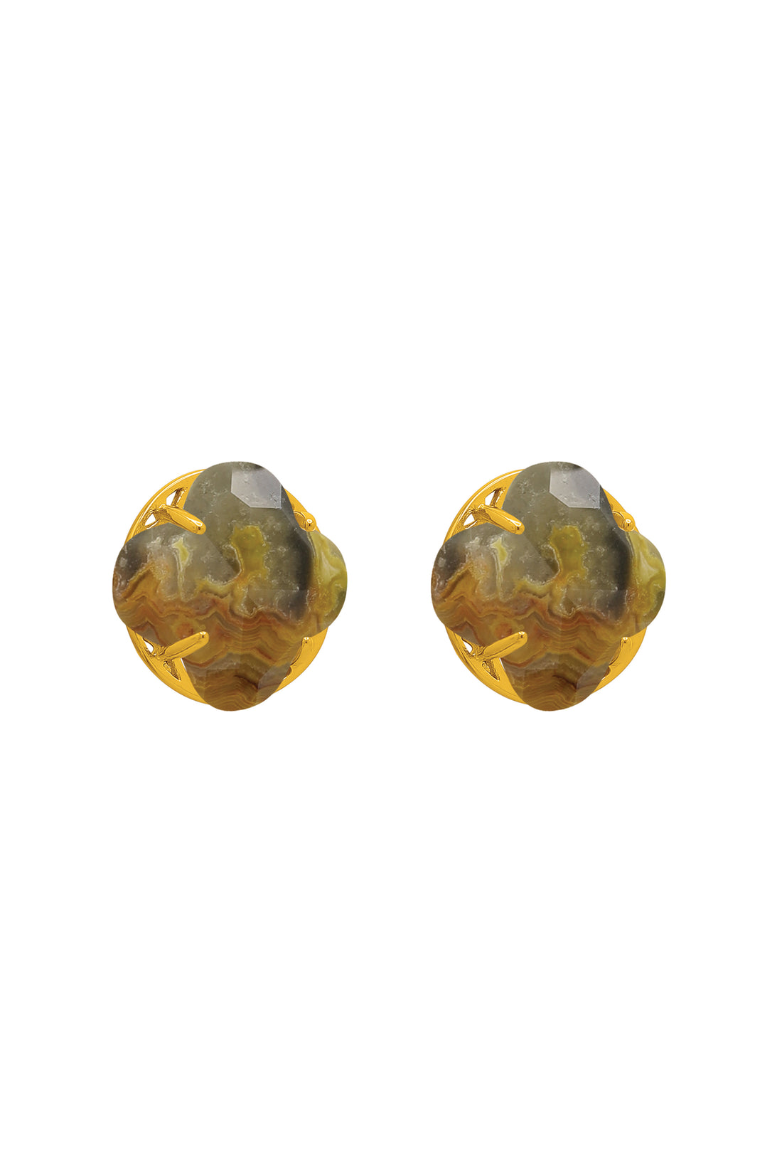 Stone Station Tiger Eye Stud Earring Set