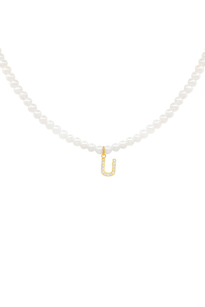 Initial Freshwater Pearl Necklace