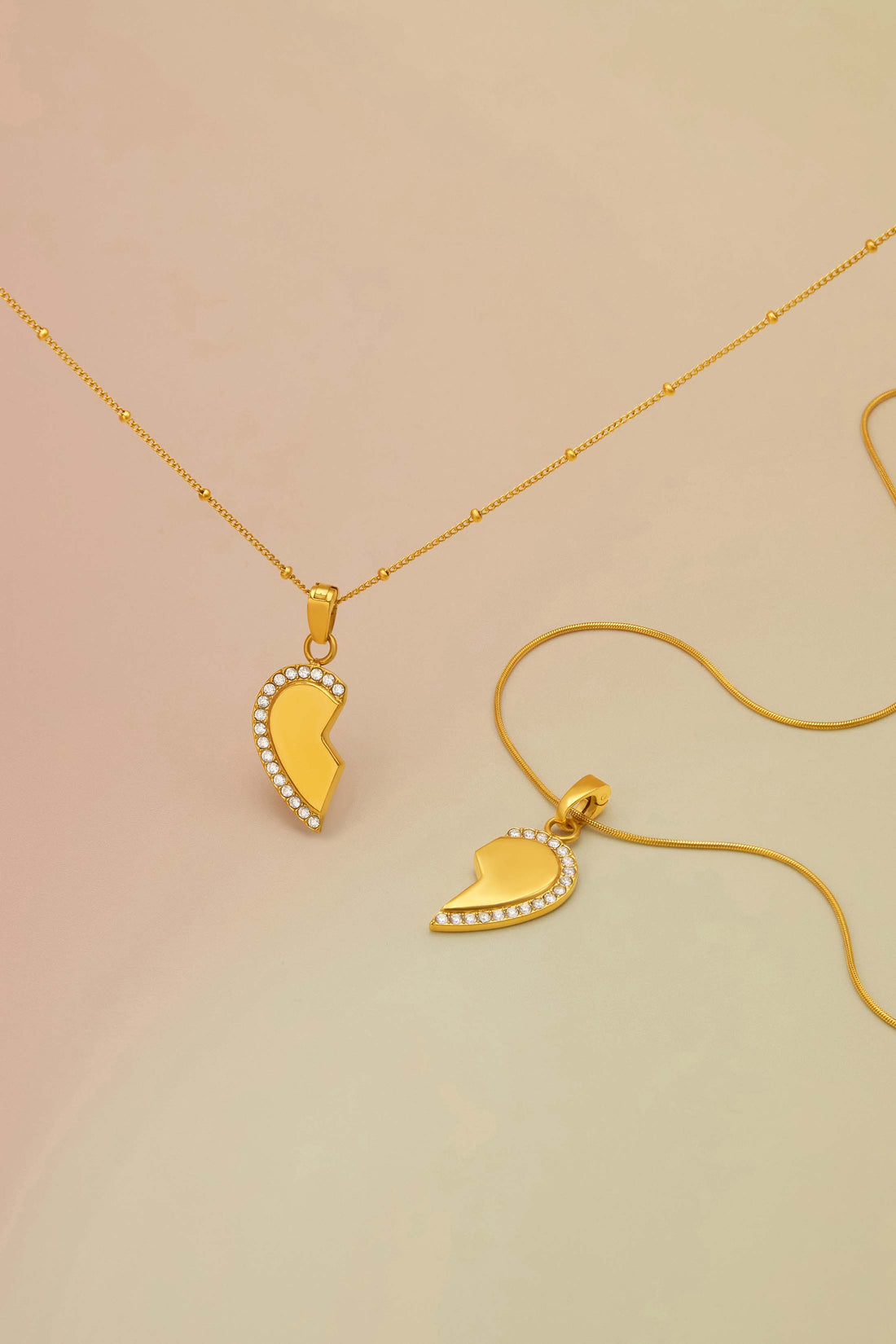 Together Apart Heart Necklace Gift Set