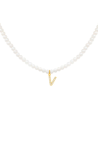 Initial Freshwater Pearl Necklace