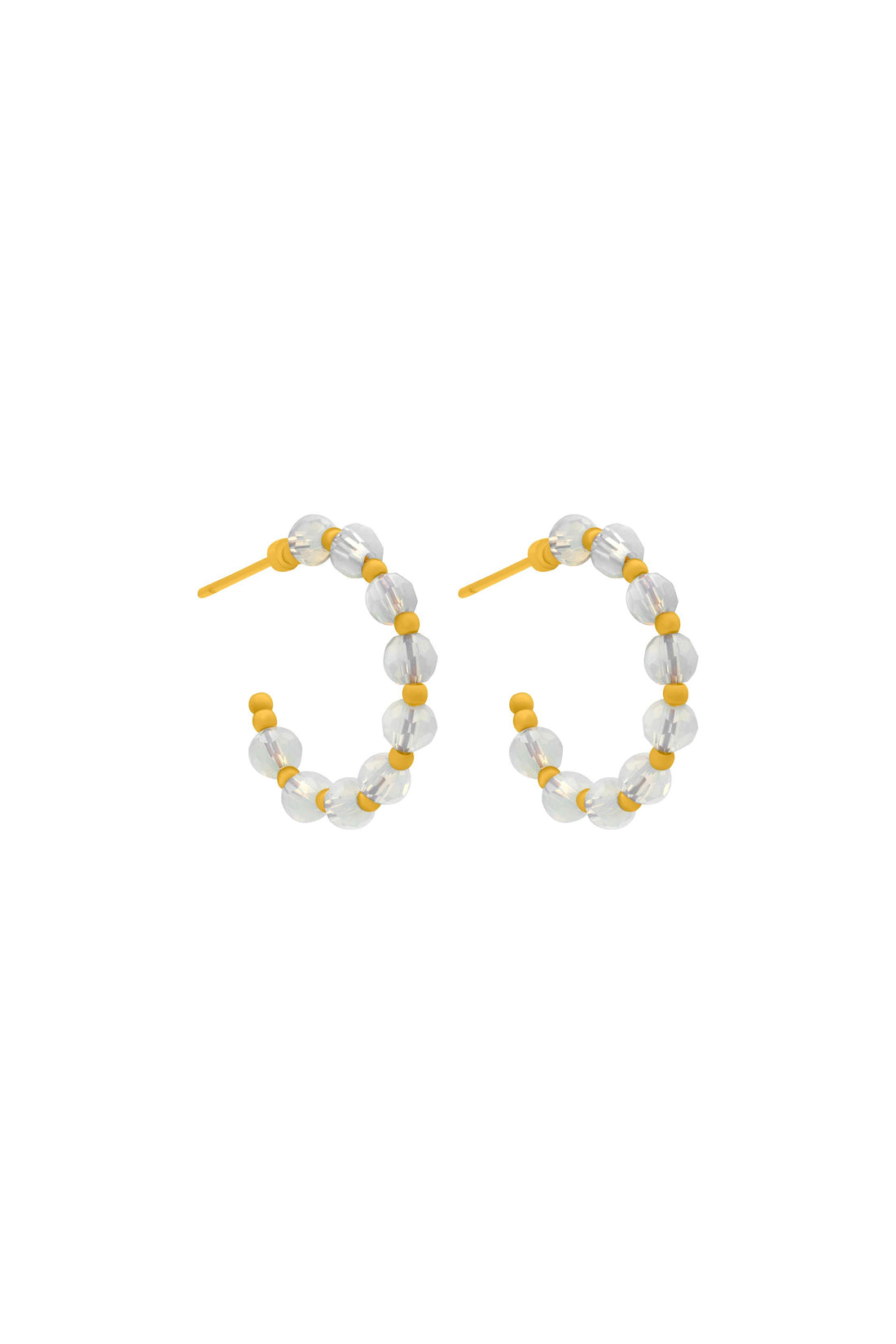 Ivory Grace Beaded Hoop Earring Set