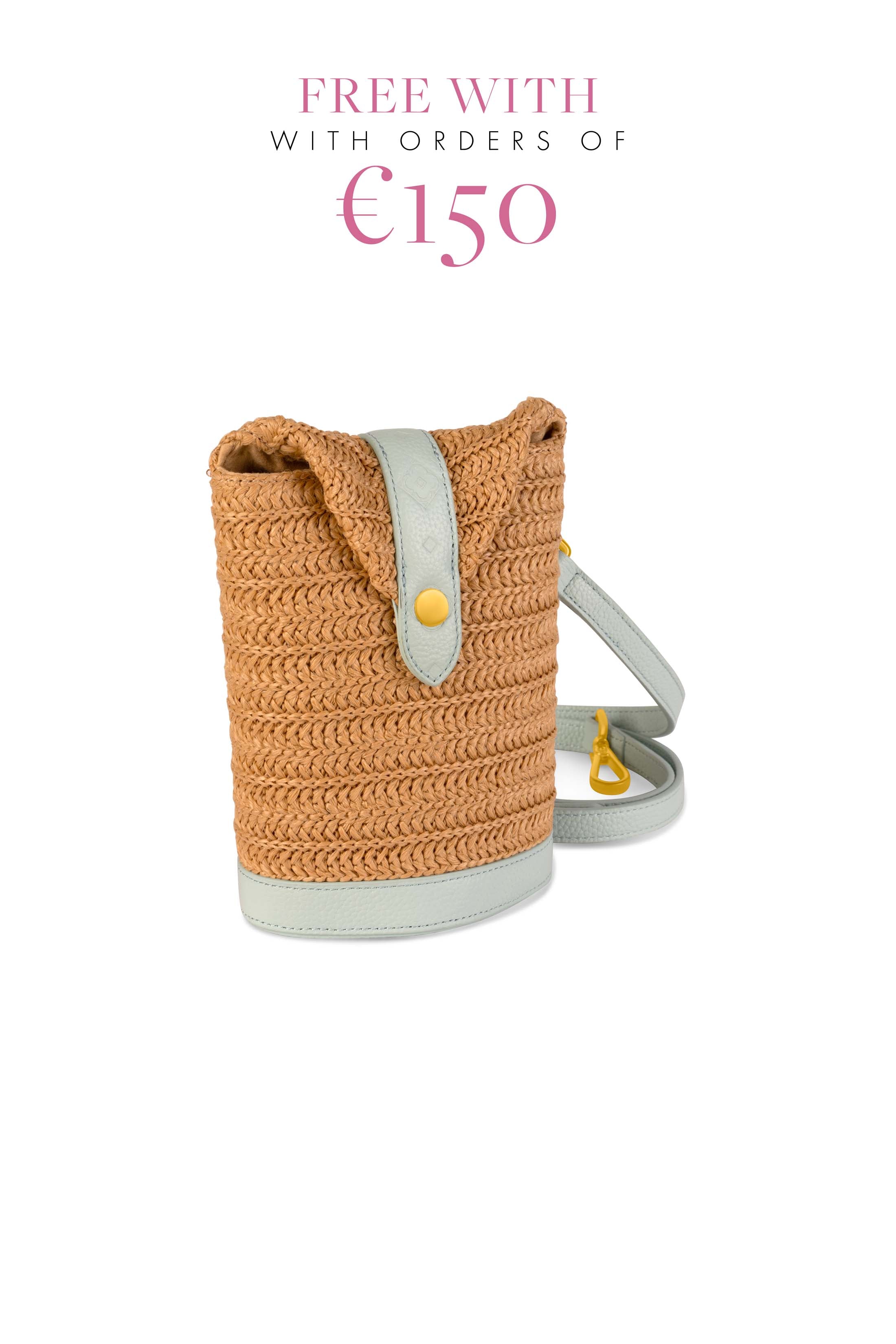 Carisma Coast Raffia Pastel Blue Bag