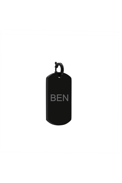 Black Carisma Tag Pendant