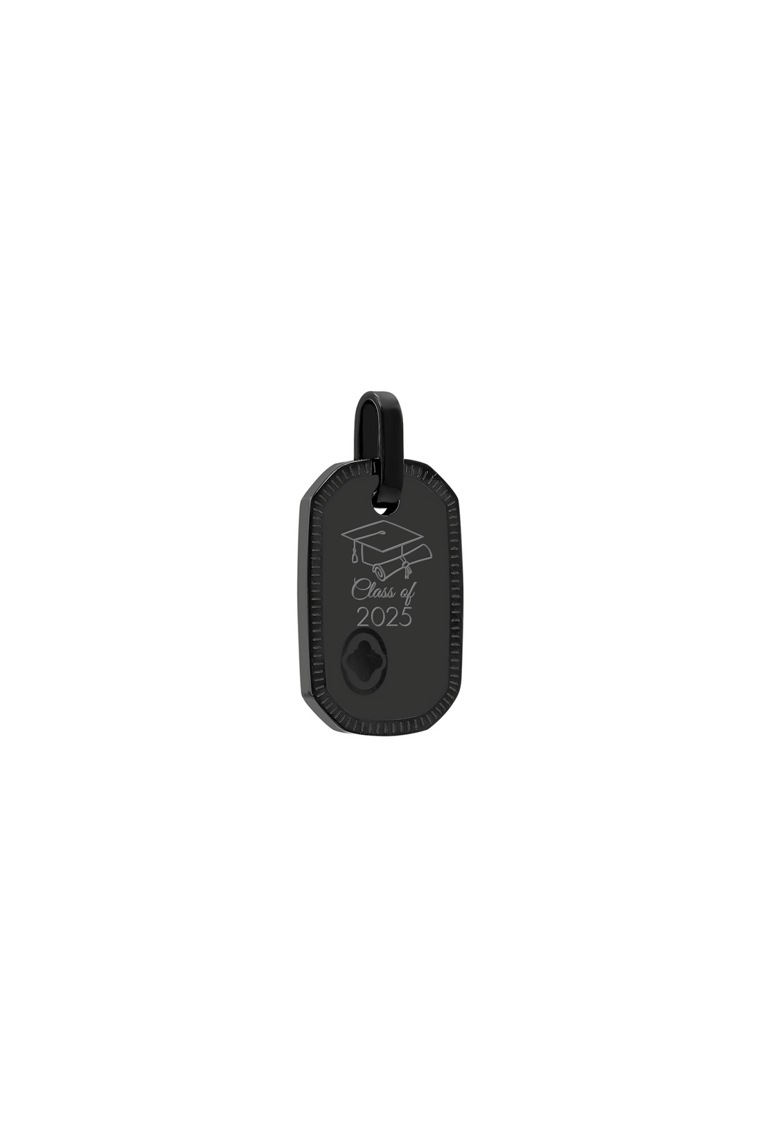 Carisma Logo Black Tag Graduation Engravable Pendant