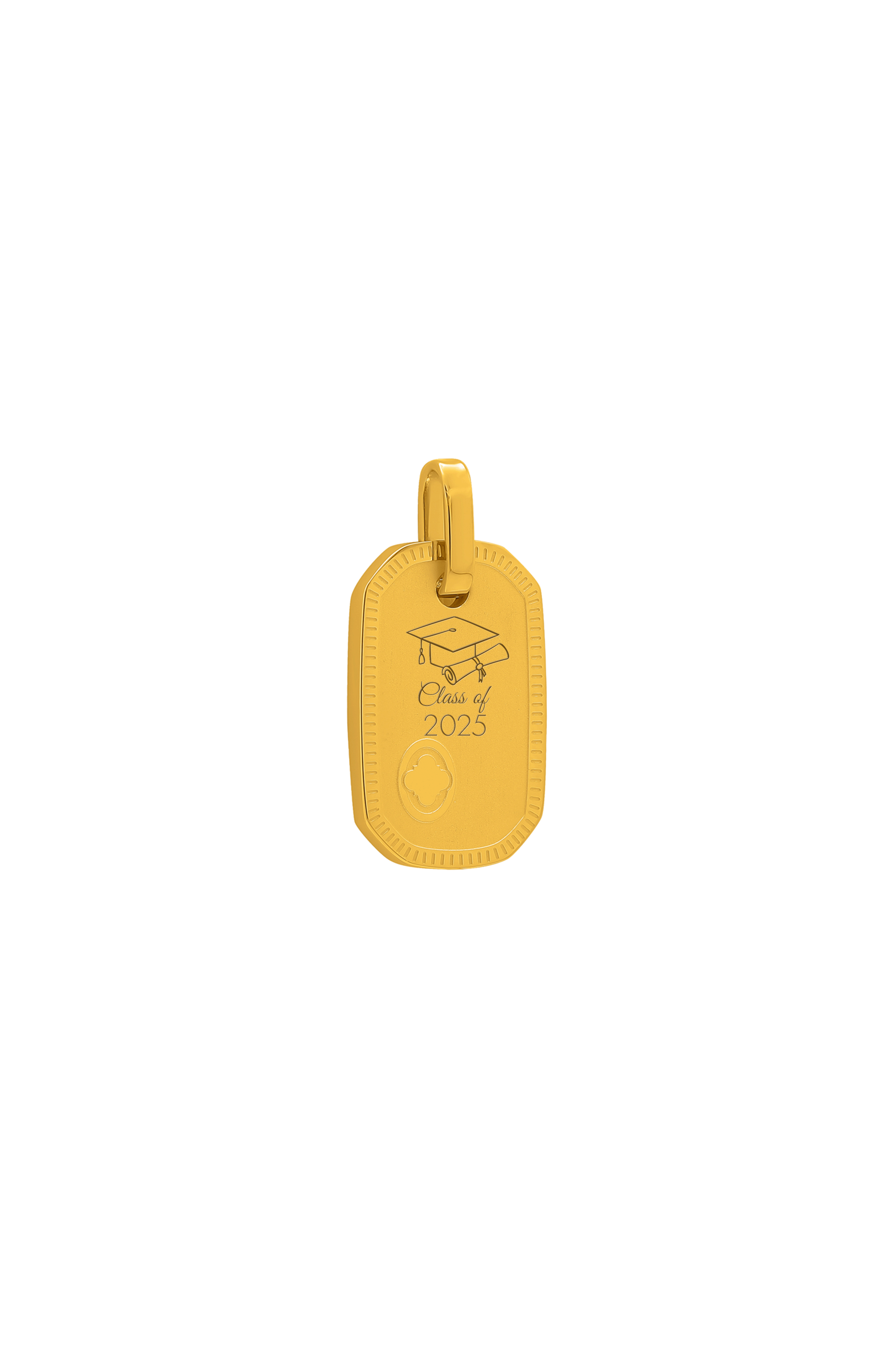 Carisma Logo Tag Graduation Engravable Pendant