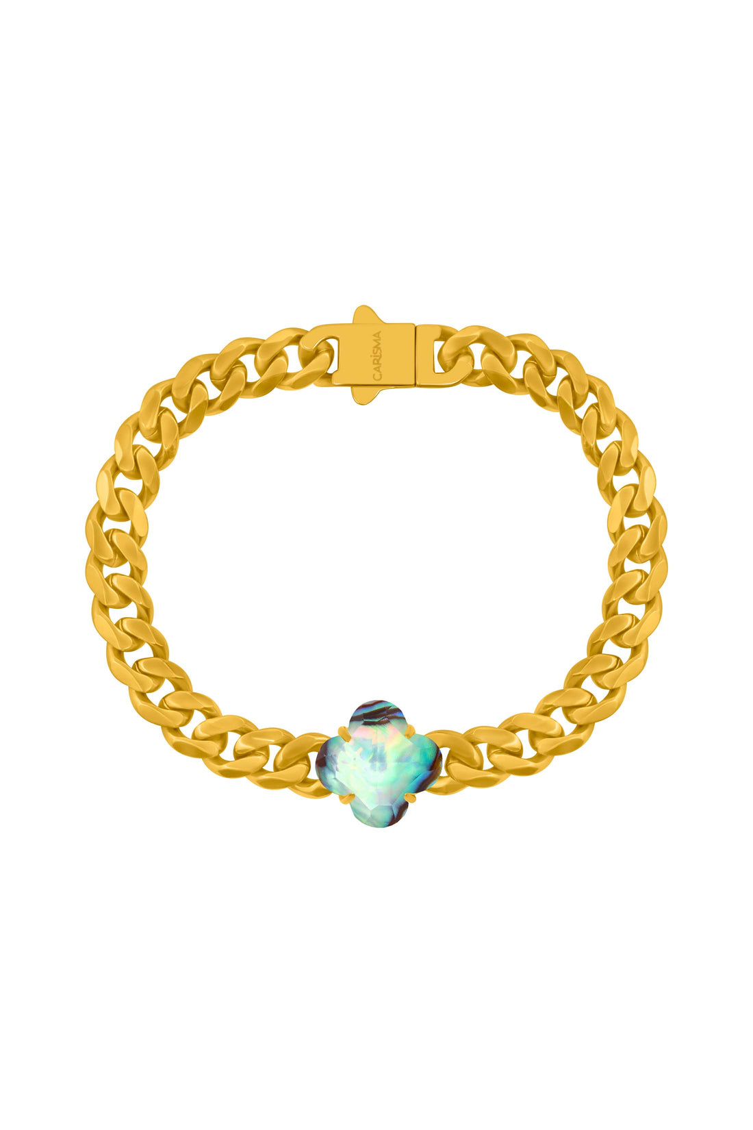 Stone Station Abalone Stone Curb Chain Bracelet