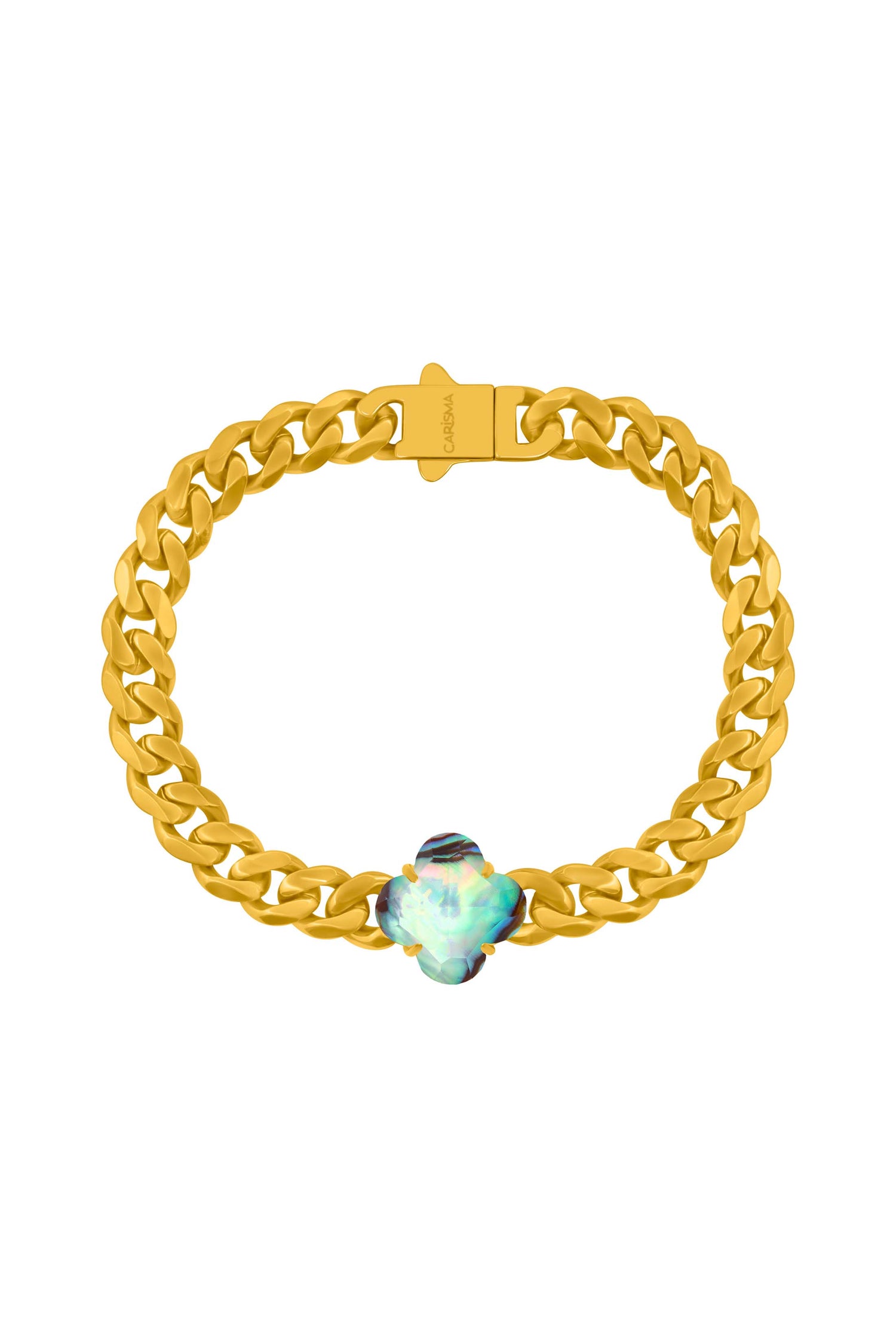 Stone Station Abalone Stone Curb Chain Bracelet