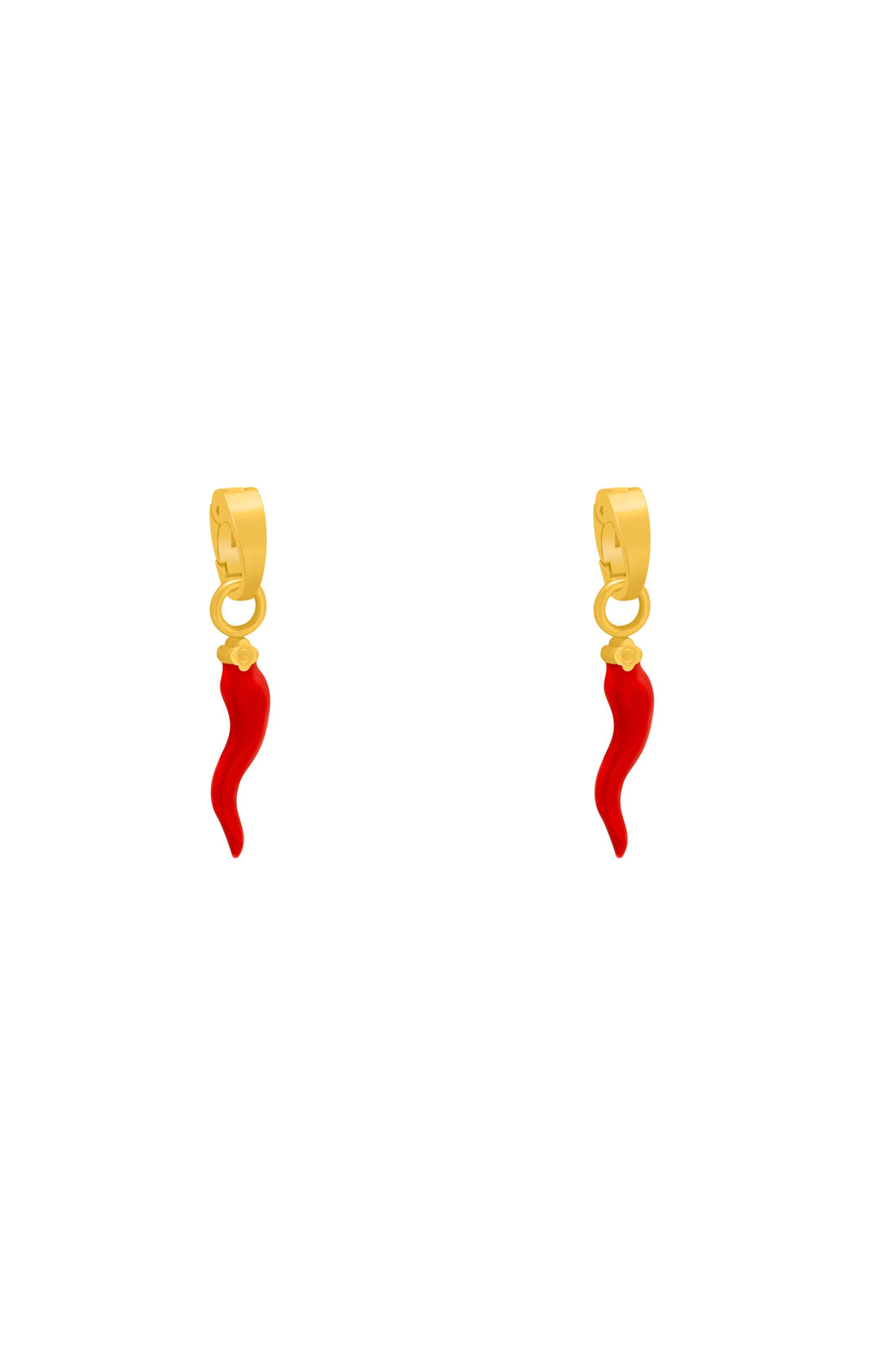 Red Chili Pepper Charm Pendant Earring Set