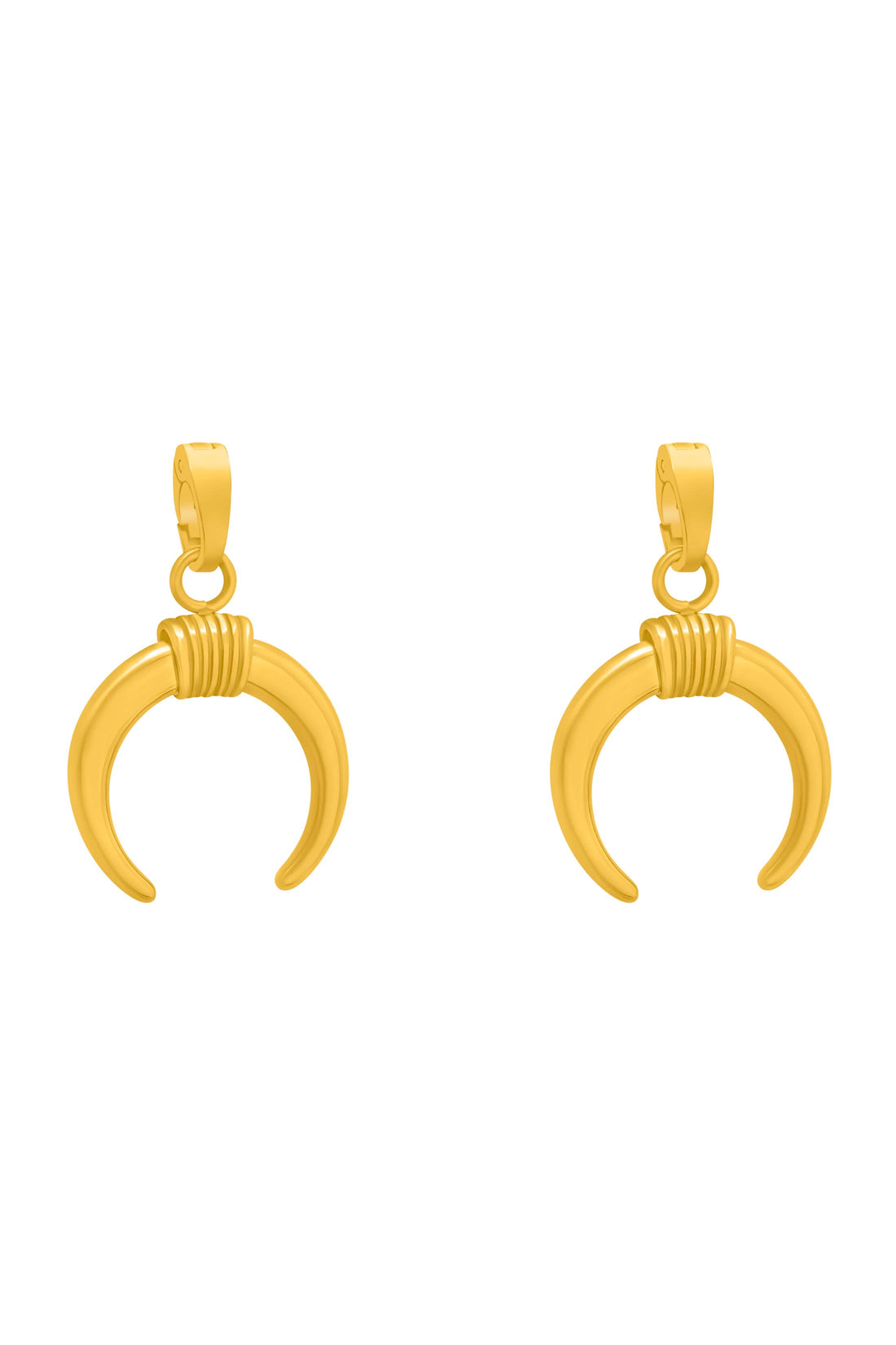 Crescent Horn Charm Pendant Earring Set