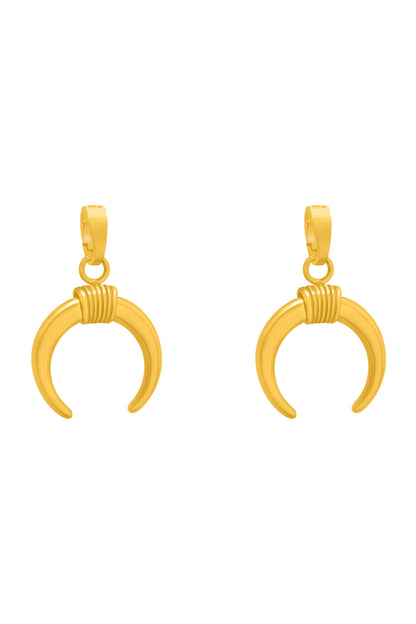 Crescent Horn Charm Pendant Earring Set
