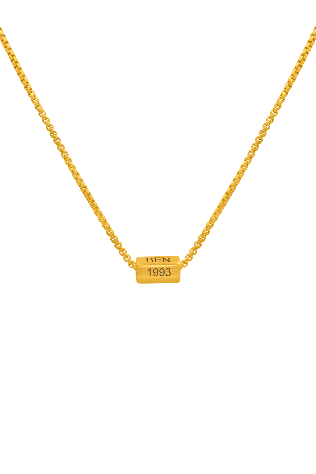Engravable Bar Script Necklace