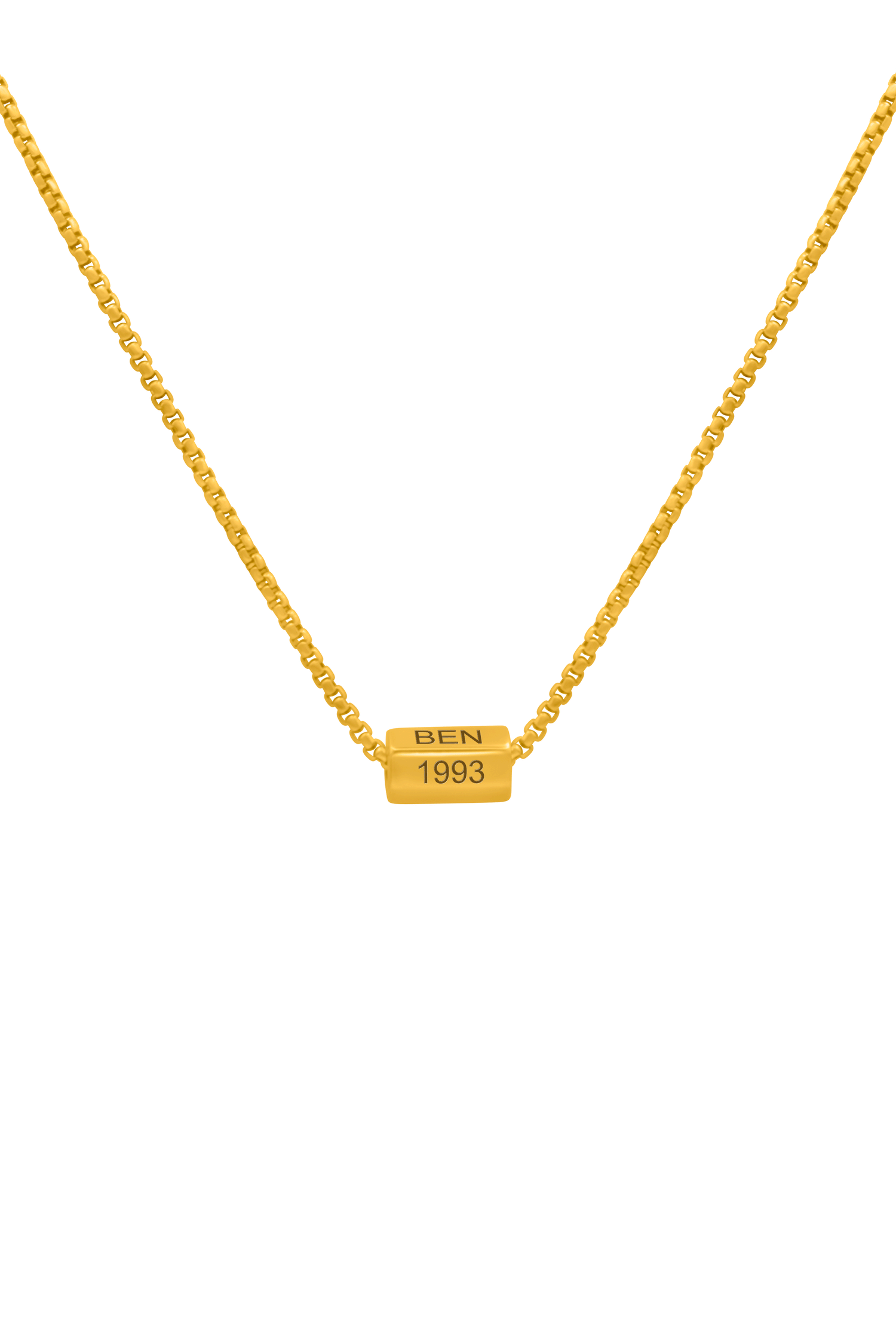 Engravable Bar Script Necklace