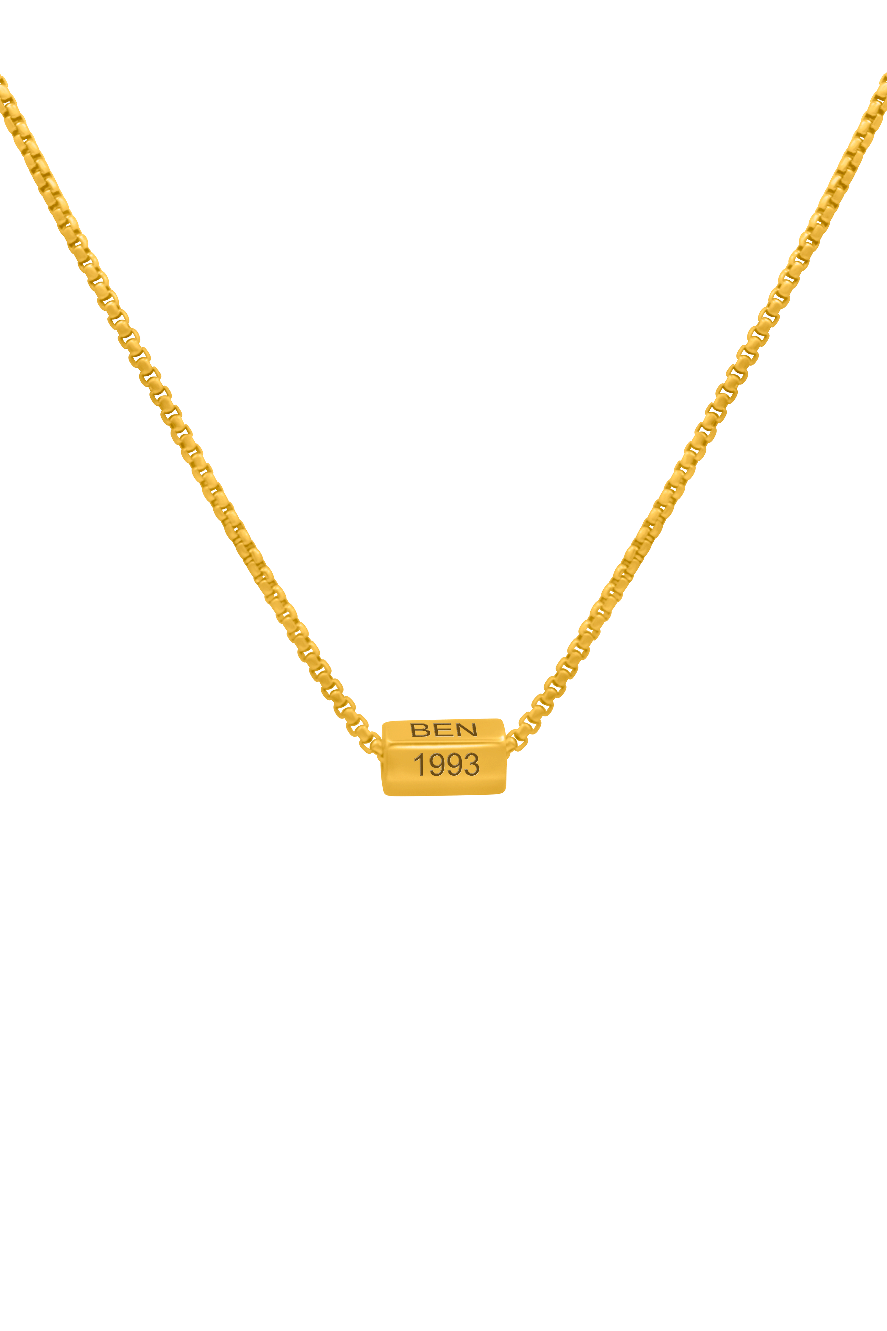 Engravable Bar Script Necklace