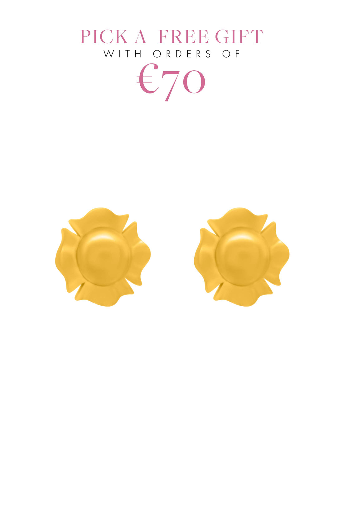 Golden Bloom Stud Earring Set