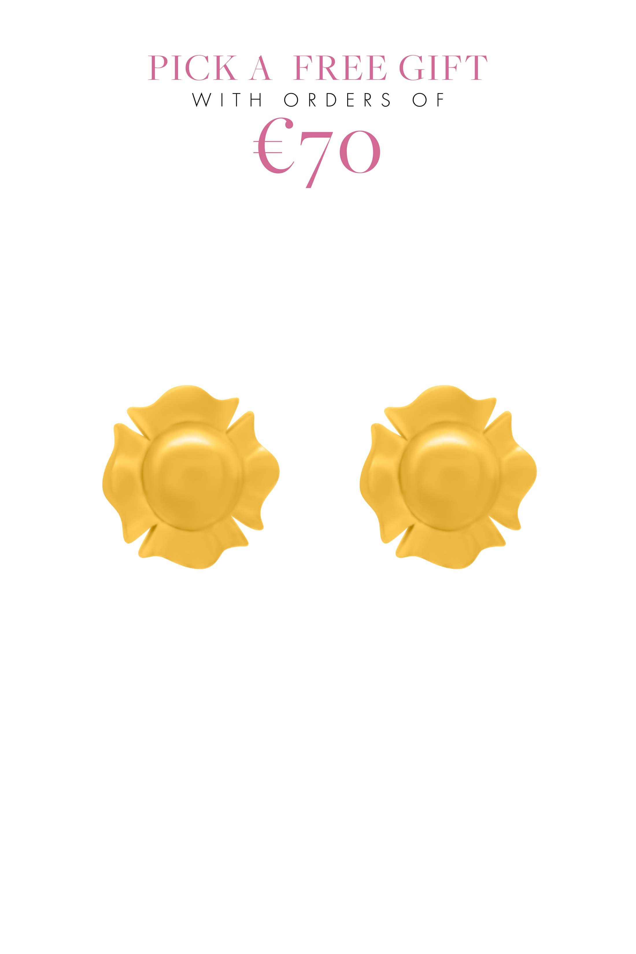 Golden Bloom Stud Earring Set