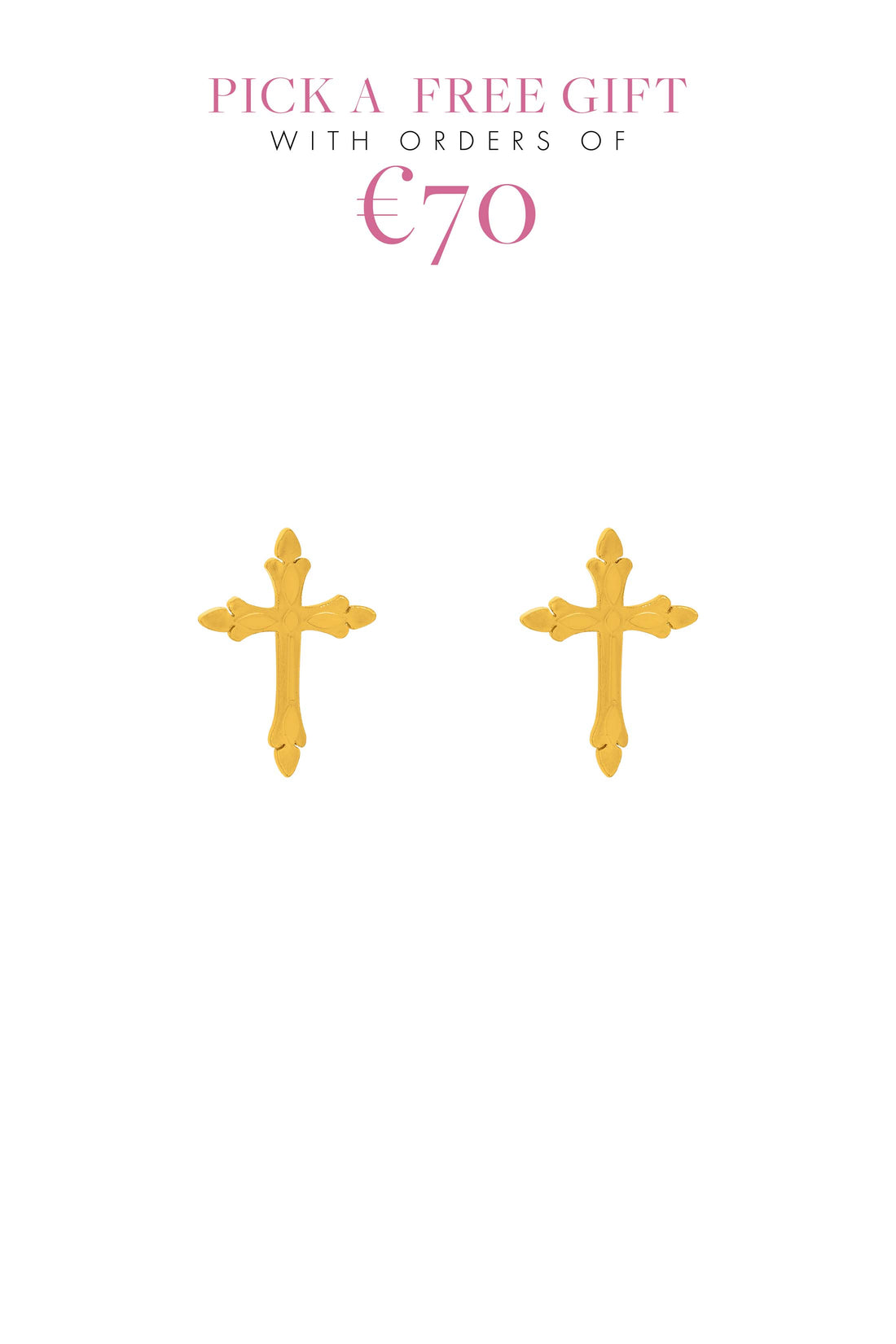 Cross Stud Earring Set