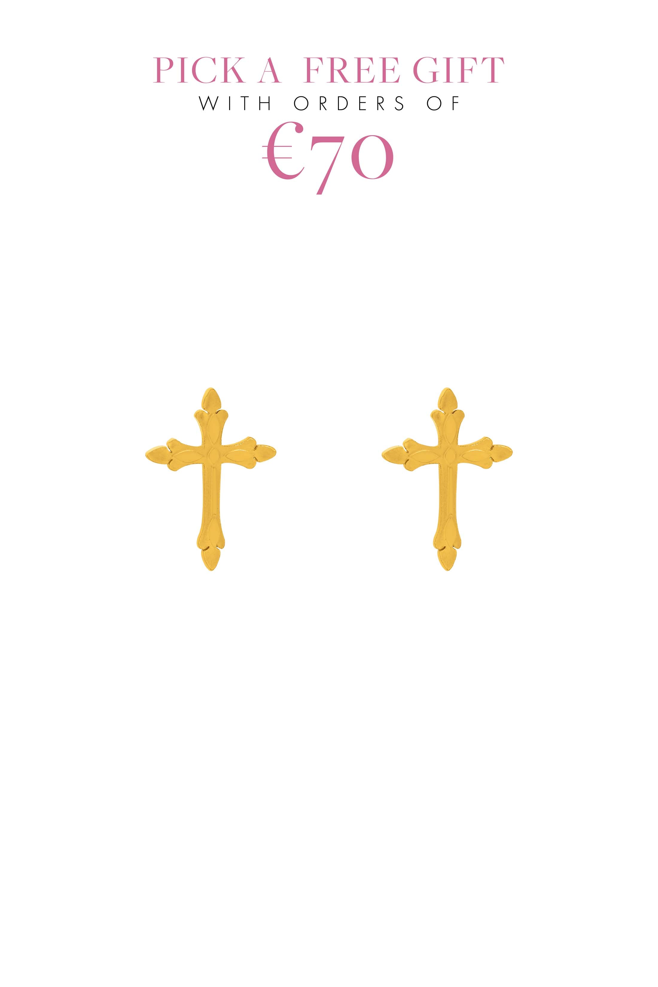 Cross Stud Earring Set