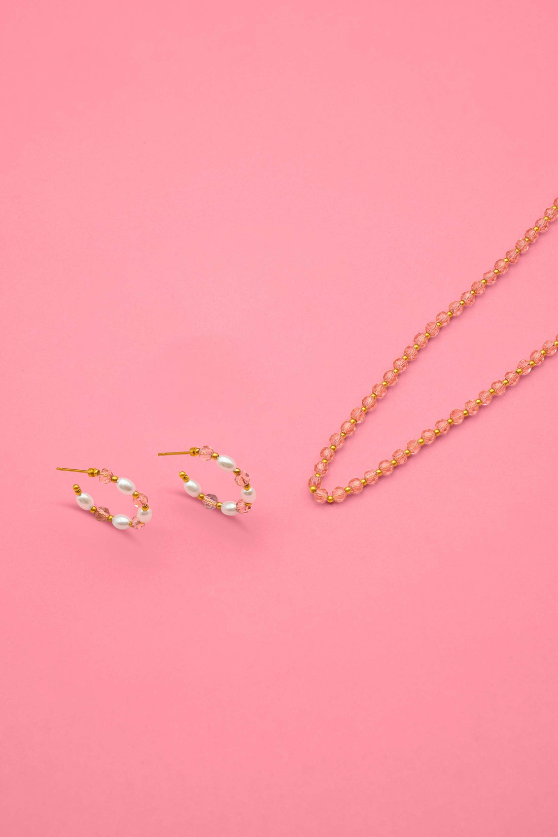 Rosalie Perla Hoops &amp; Necklace Gift Set