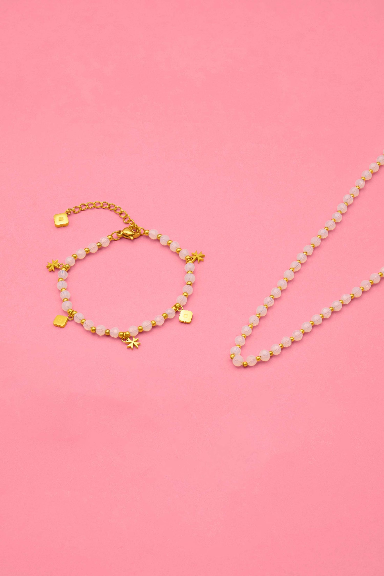 Ivory Grace Beaded Necklace &amp; Bracelet Gift Set