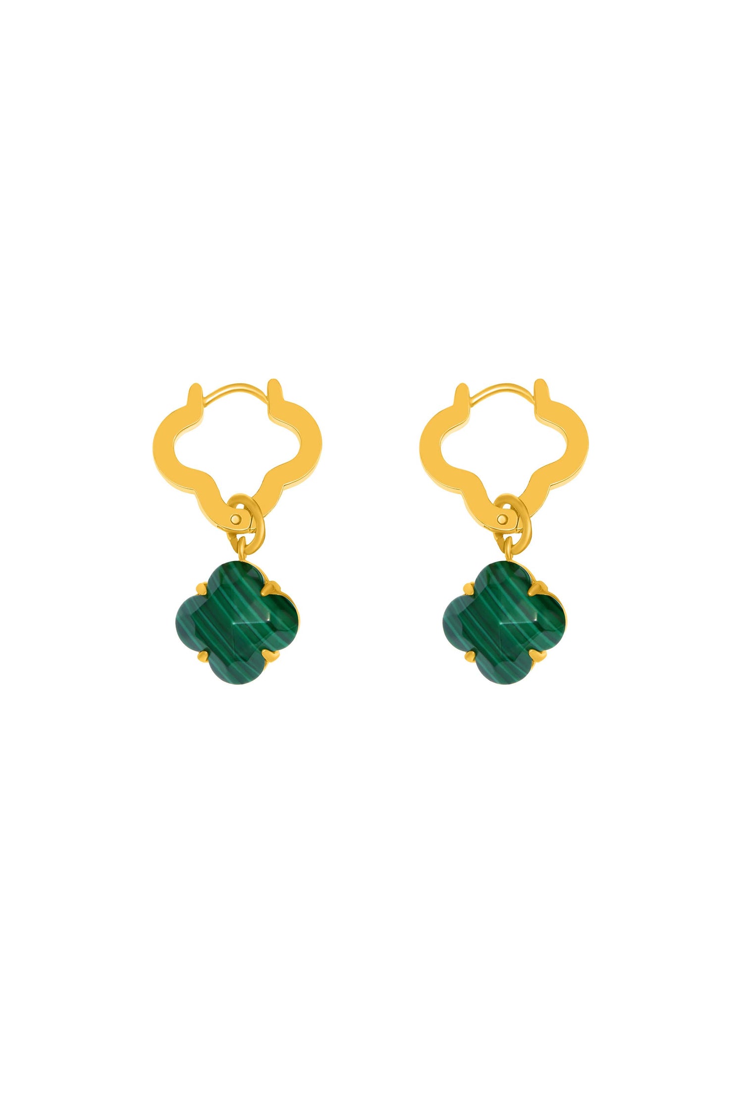 Malachite Pearl Duo Earring Set