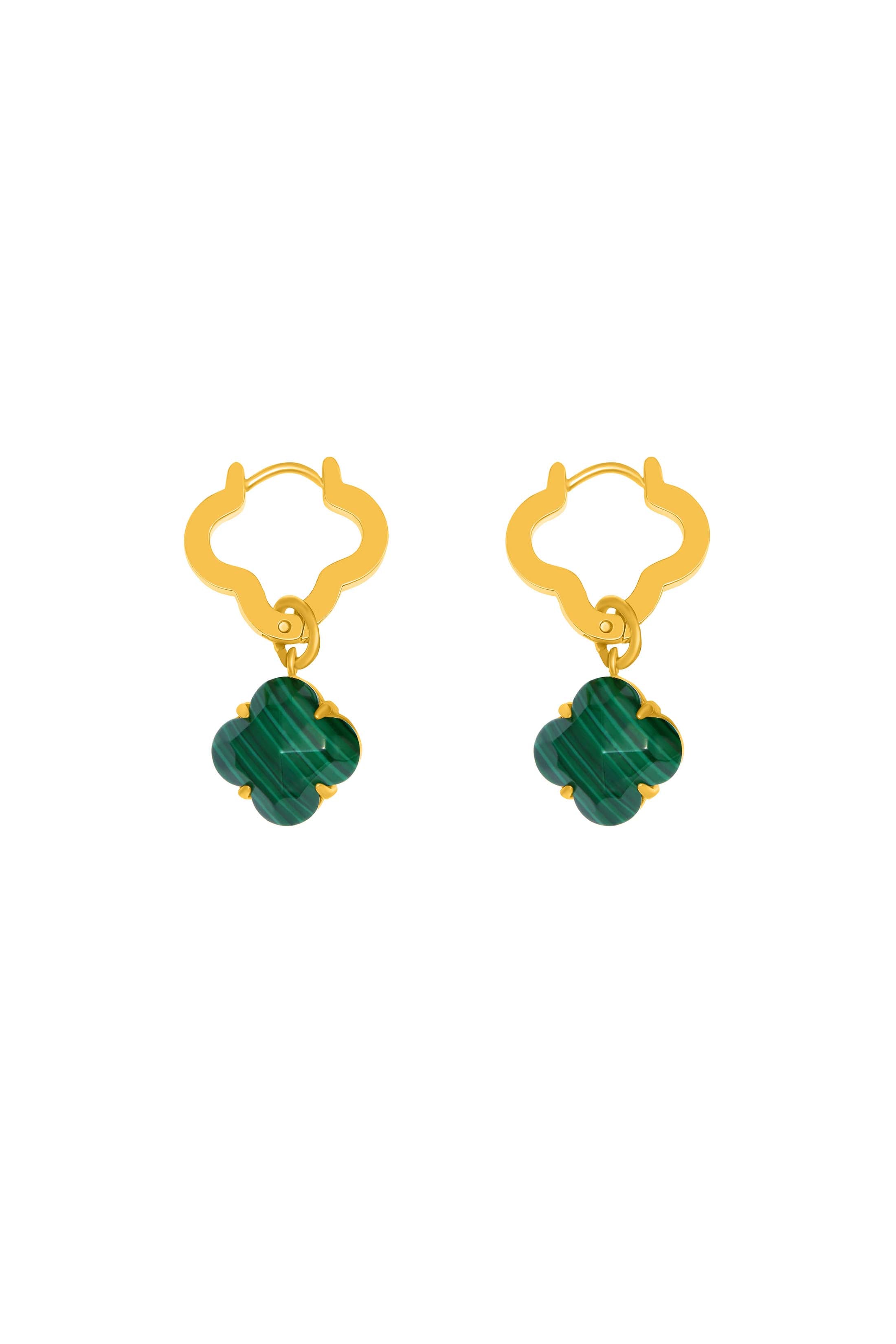 Malachite Pearl Duo Earring Set