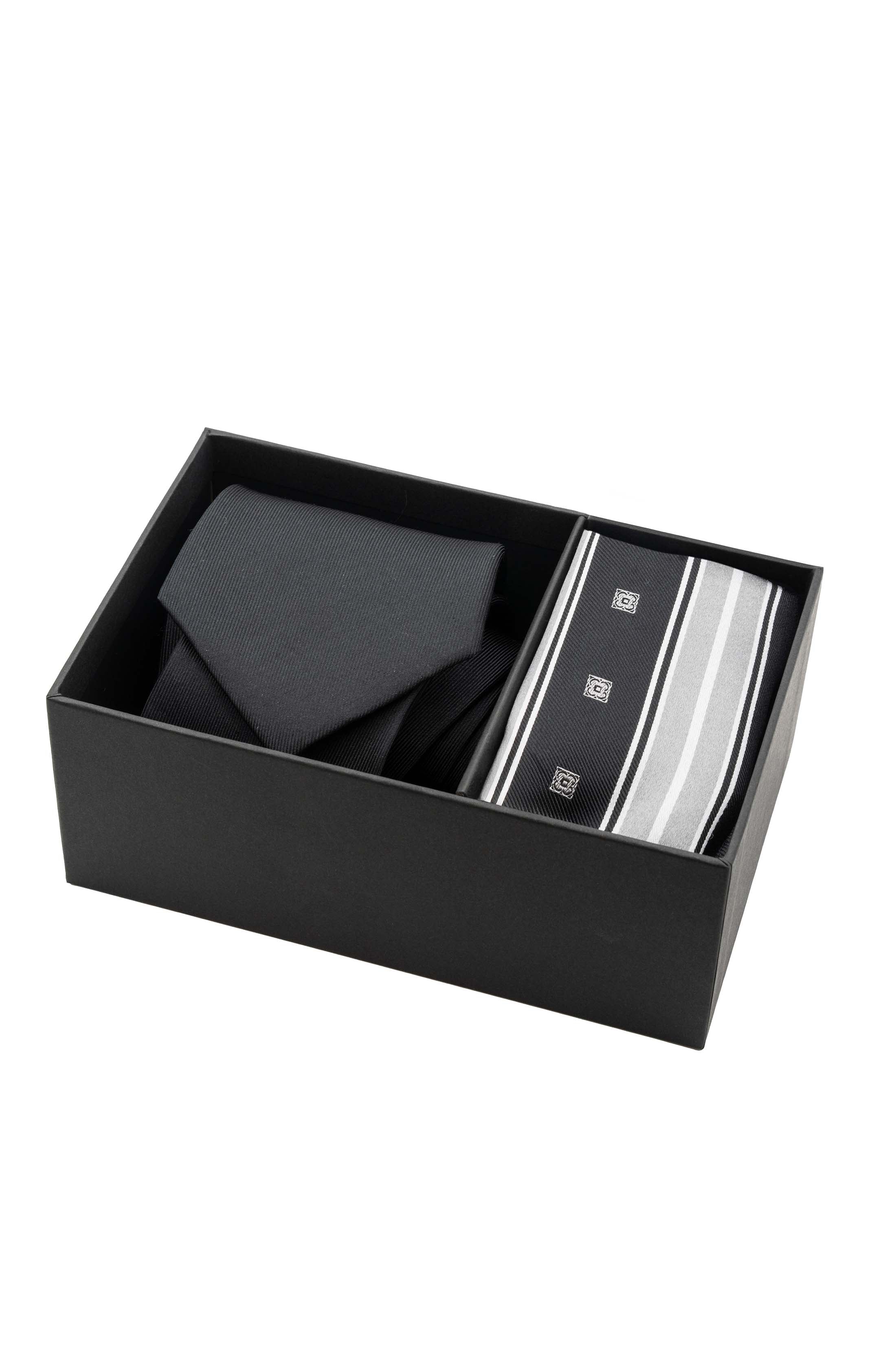 Obsidian Formal Tie &amp; Pocket Square