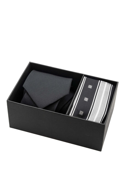 Obsidian Formal Tie &amp; Pocket Square
