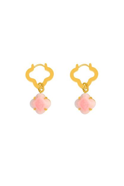 Pink Pearl Duo Earring Set