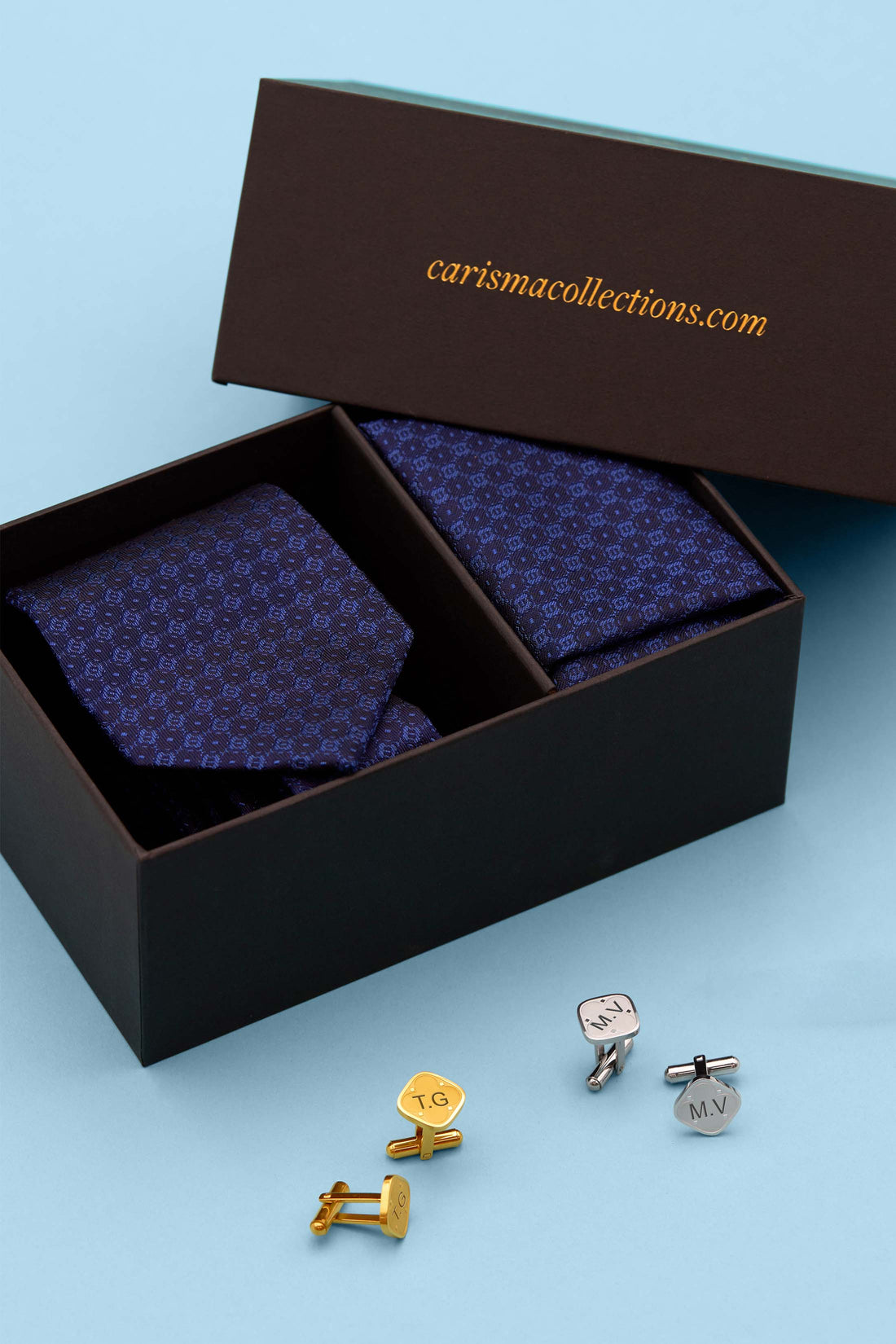 Carisma Blue Signature Tie &amp; Pocket Square &amp; Oliver&