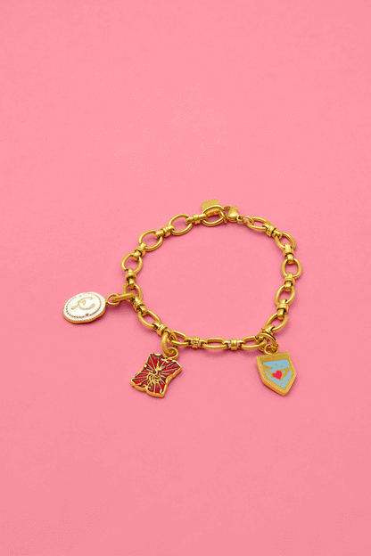Signature Link Bracelet - Triple Charm Gift Set