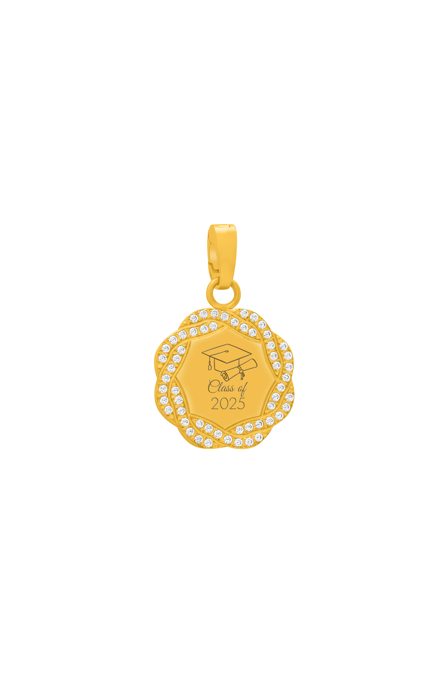Graduation Zirconia Wreath Pendant